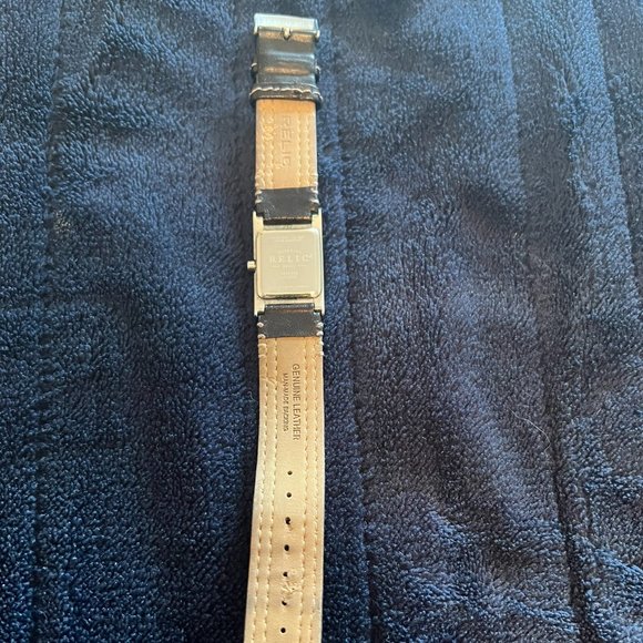 Vintage - Relic Square Face Watch with Black Leather Strap - Picture 2 of 3